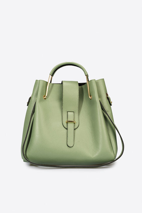 Dione Menta Leather Bag by Prim & Proper - Menta - Prim & Proper - 13 cm 15 cm 20 cm GREY woo_import_1