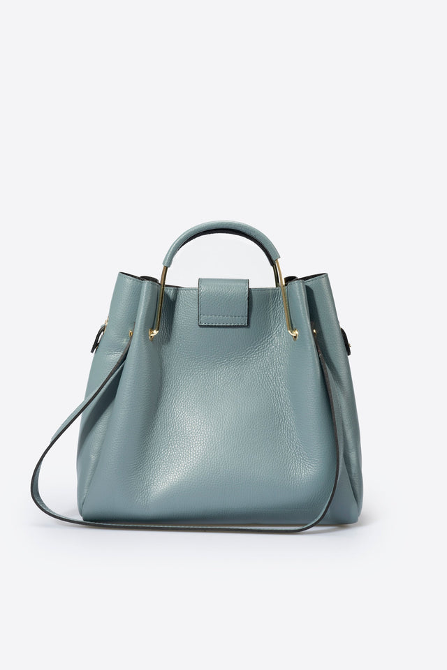 Dione Blue Leather Bag by Prim & Proper - - Prim & Proper - 13 cm 15 cm 20 cm GREY woo_import_1