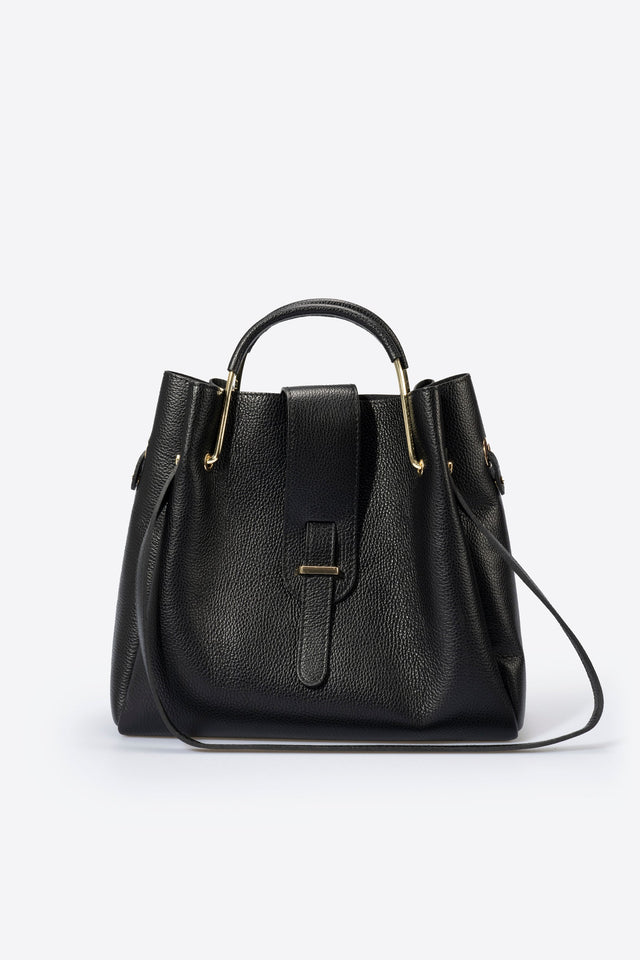Dione Taupe Leather Bag by Prim & Proper - - Prim & Proper - 13 cm 15 cm 20 cm GREY woo_import_1