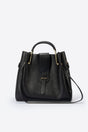 Dione Nero Leather Bag by Prim & Proper - Nero - Prim & Proper - 13 cm 15 cm 20 cm GREY woo_import_1