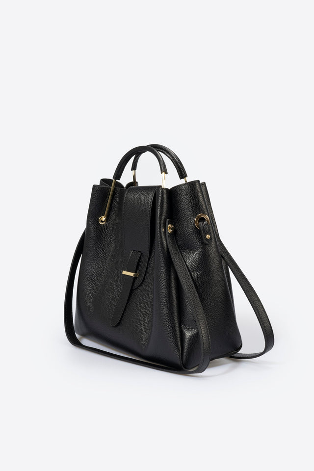 Dione Blue Leather Bag by Prim & Proper - - Prim & Proper - 13 cm 15 cm 20 cm GREY woo_import_1
