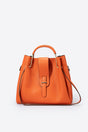 Dione Papaya Leather Bag by Prim & Proper - Papaya - Prim & Proper - 13 cm 15 cm 20 cm GREY woo_import_1