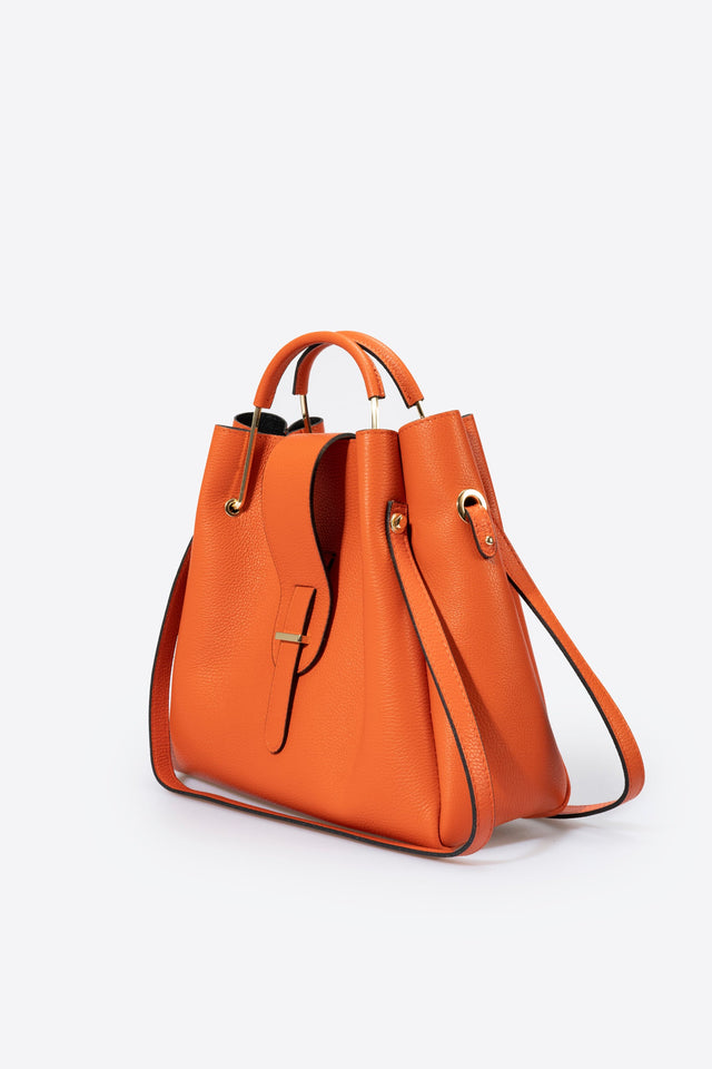 Dione Papaya Leather Bag by Prim & Proper - - Prim & Proper - 13 cm 15 cm 20 cm GREY woo_import_1