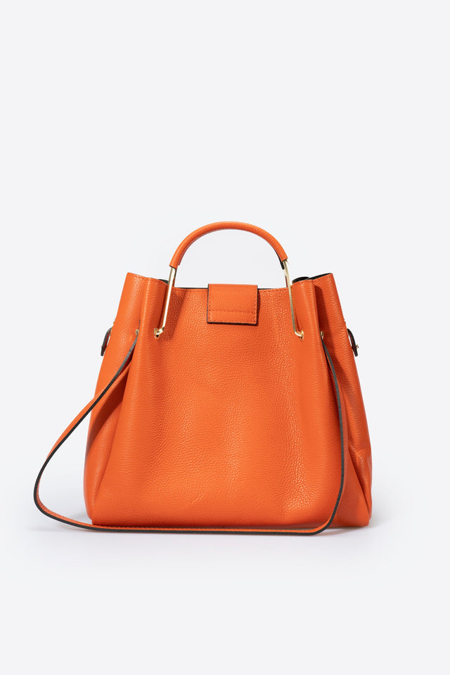 Dione Papaya Leather Bag by Prim & Proper - - Prim & Proper - 13 cm 15 cm 20 cm GREY woo_import_1