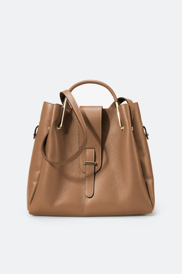 Dione Blue Leather Bag by Prim & Proper - - Prim & Proper - 13 cm 15 cm 20 cm GREY woo_import_1