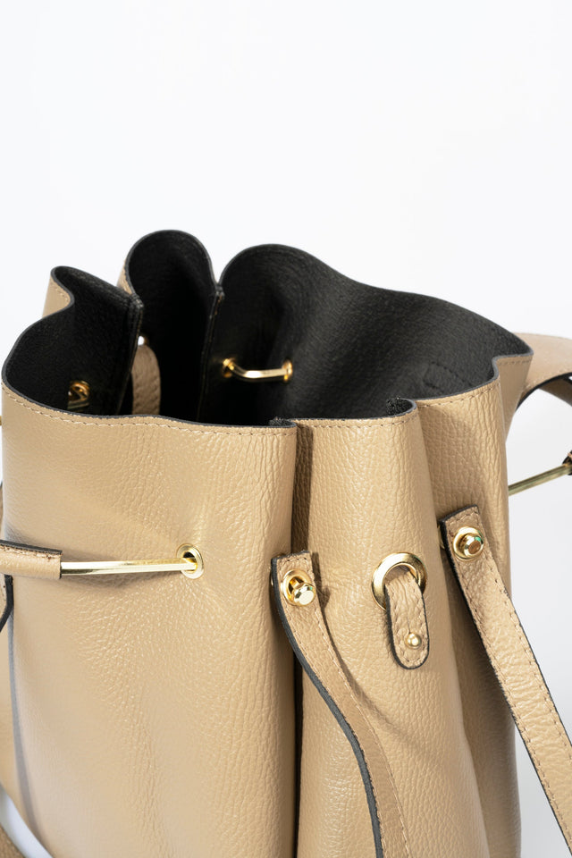 Dione Mineral Leather Bag by Prim & Proper - - Prim & Proper - 13 cm 15 cm 20 cm GREY woo_import_1