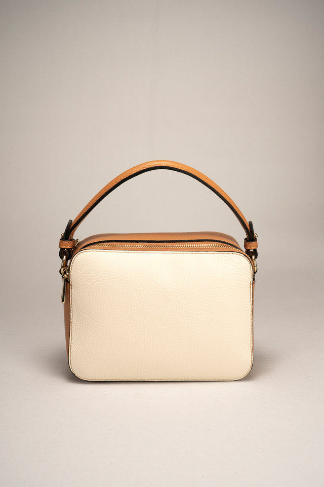 Bonnie Blue Jeans+cuoio Leather Bag by Prim & Proper - - Prim & Proper -