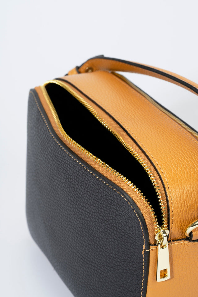 Bonnie Black Leather Bag by Prim & Proper - - Prim & Proper -