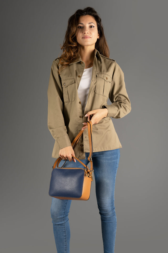 Bonnie Beige+cuoio Leather Bag by Prim & Proper - - Prim & Proper -