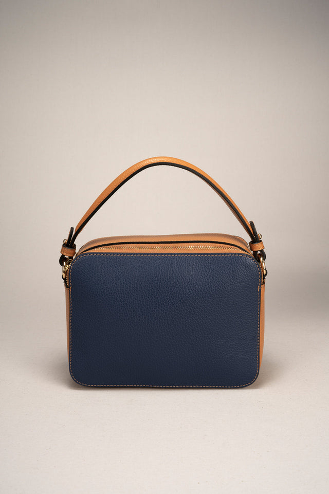 Bonnie Cuoio+black Leather Bag by Prim & Proper - - Prim & Proper -
