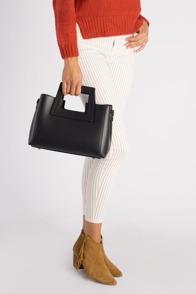 Anthea Black Leather Bag by Prim & Proper - - Prim & Proper -