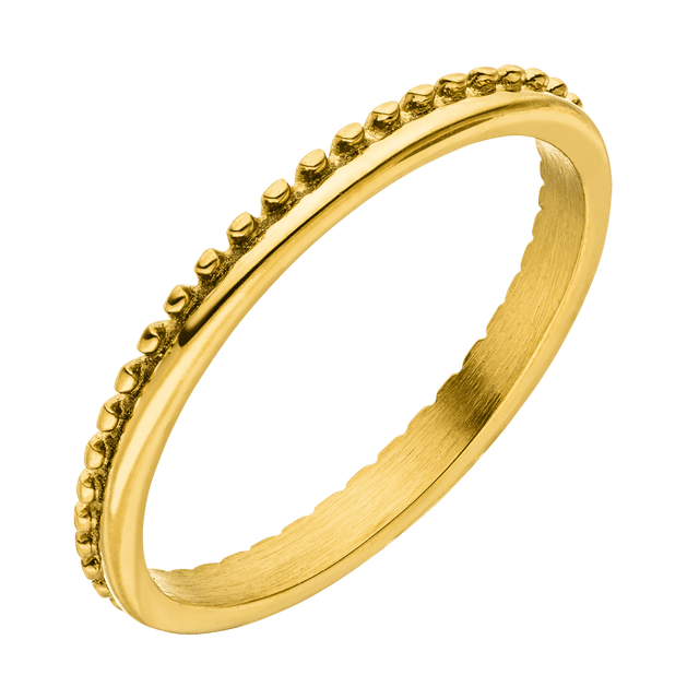 Half Dotted Ring | 18k Gold Plated - 7 - 54 55 - M Gold - Prim & Proper -