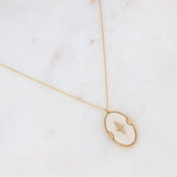 Necklace Will - Oval and Star Acetate by Bohm Paris - White - Prim & Proper -