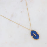 Necklace Will - Oval and Star Acetate by Bohm Paris - Cobalt - Prim & Proper -
