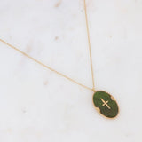 Necklace Will - Oval and Star Acetate by Bohm Paris - Green - Prim & Proper -