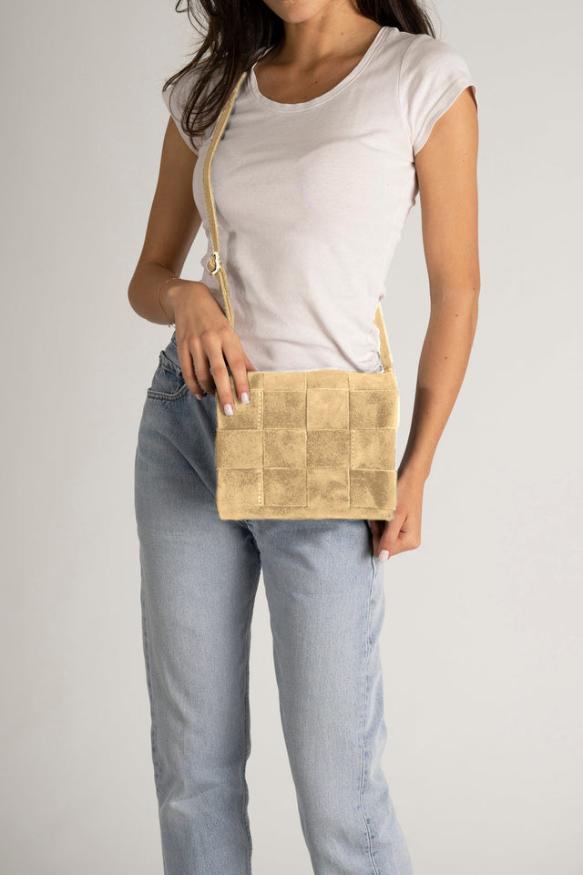 Hailey Taupe Leather Bag by Prim & Proper Leather Bag by Prim & Proper - - Prim & Proper -