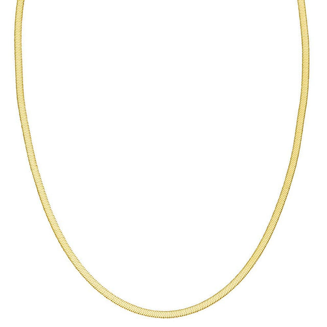 Snake Skin | 18k Gold Plated Chain - 40+5 Cm Gold 3 Mm - Prim & Proper -