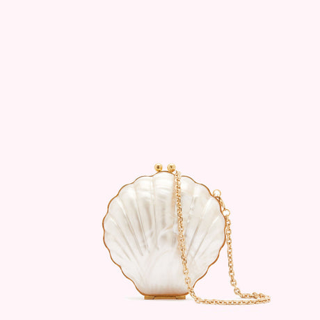 Pearl Shell Clutch Bag by Lulu Guinness - Default Title - Lulu Guinness - collection: bag of personality collection: collectibles colour: white edit: bags of personality edit: fun gifts edit: gifts edit: occasion bags edit: pretty pastel edit: shells edit: showstopping gifts material: acrylic occasion: party/dress up occasion: wedding product_type: bag product_type: full price sub_category: clutch sub_category: crossbody