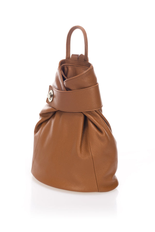 Anastasiya Mineral Blue Leather Bag by Prim & Proper - - Prim & Proper - 14 cm 35 cm 42 cm MINERAL BLUE