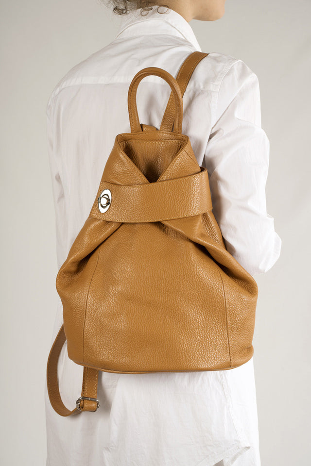 Anastasiya Mineral Blue Leather Bag by Prim & Proper - - Prim & Proper - 14 cm 35 cm 42 cm MINERAL BLUE
