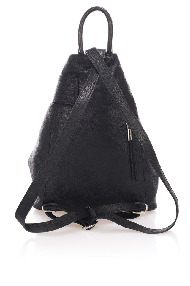 Anastasiya Black Leather Bag by Prim & Proper - - Prim & Proper - 14 cm 35 cm 42 cm BLACK