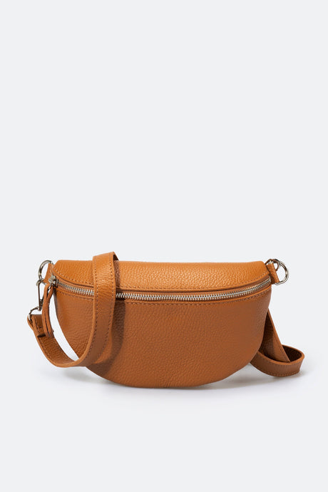Isla Gun-metal Leather Bag by Prim & Proper - Cognac - Prim & Proper -