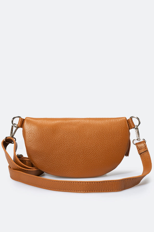 Isla Cognac Leather Bag by Prim & Proper - - Prim & Proper -