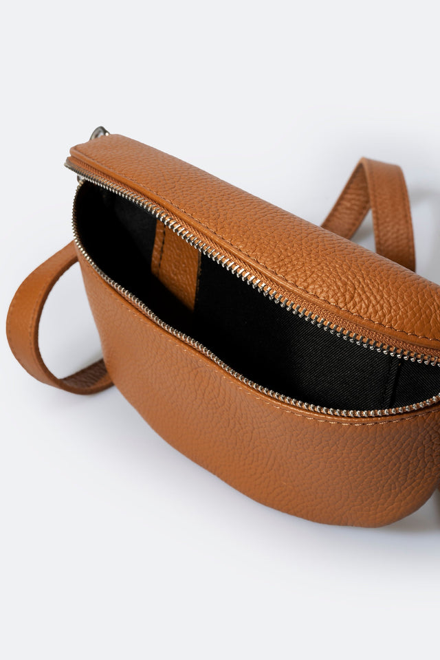 Isla Cognac Leather Bag by Prim & Proper - - Prim & Proper -