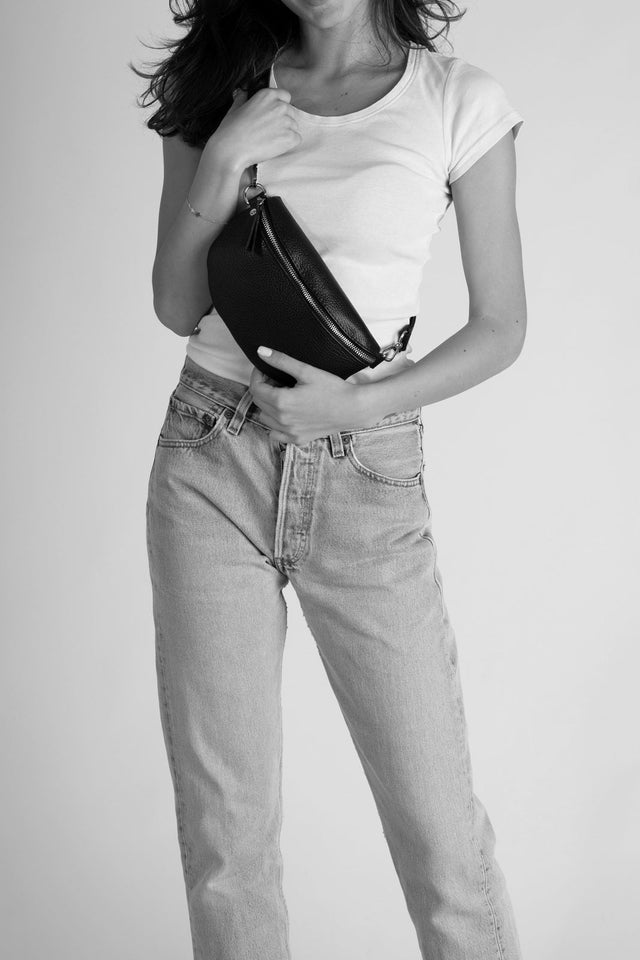 Isla Gun-metal Leather Bag by Prim & Proper - - Prim & Proper -