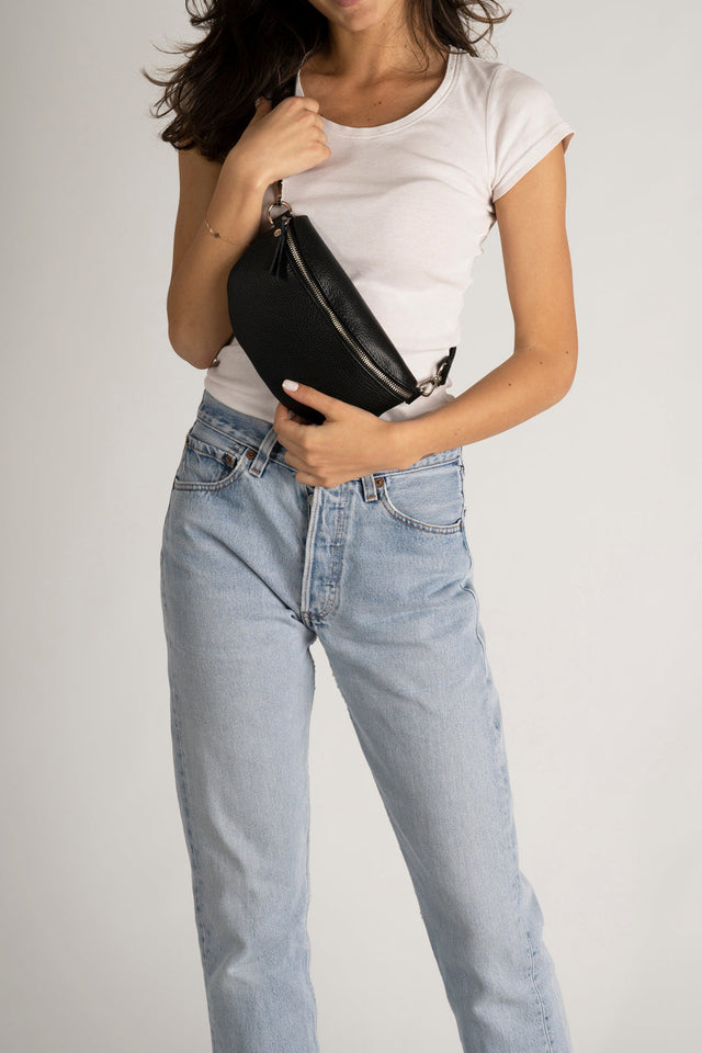 Isla Gun-metal Leather Bag by Prim & Proper - - Prim & Proper -