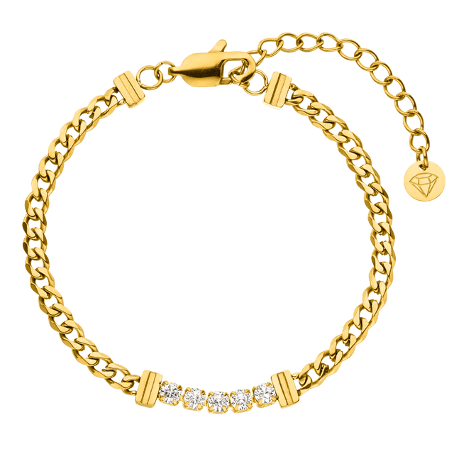 5 Stone Bracelet | 18k Gold Plated - Gold - Prim & Proper -