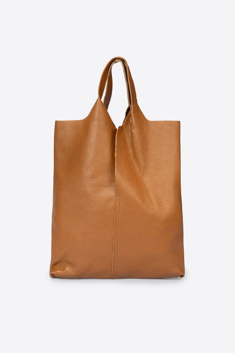 Arina Steel Leather Bag by Prim & Proper - Arina Cognac - Prim & Proper -