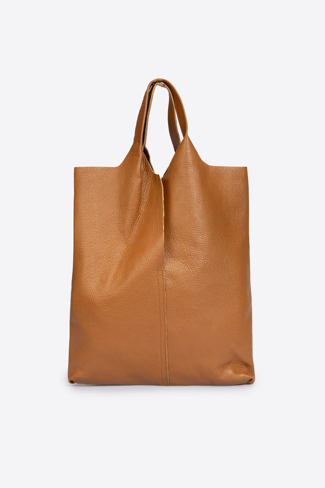 Arina Cognac Leather Bag by Prim & Proper - - Prim & Proper -