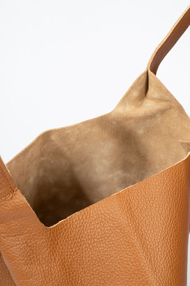Arina Cognac Leather Bag by Prim & Proper - - Prim & Proper -