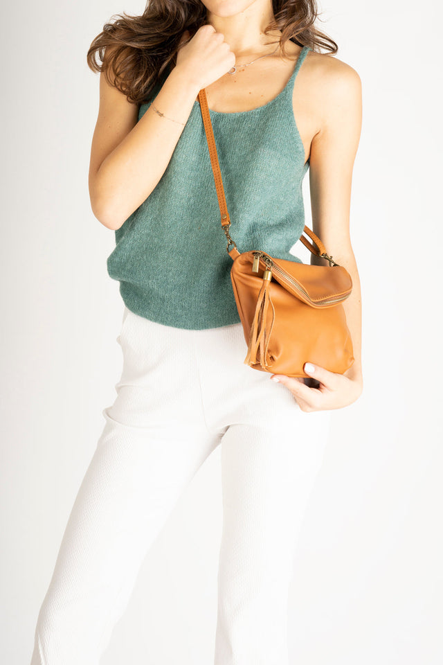 Agata Nero Leather Bag by Prim & Proper - - Prim & Proper - 18 cm 24 cm 4 cm BLACK