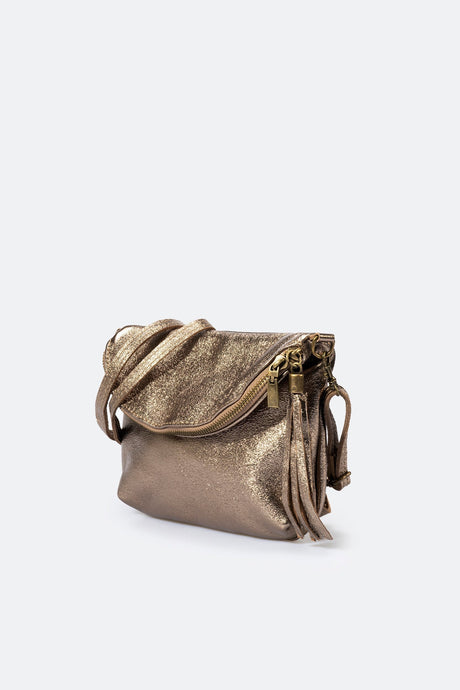Agata Metal Gun Leather Bag by Prim & Proper - - Prim & Proper - 18 cm 24 cm 4 cm BLACK