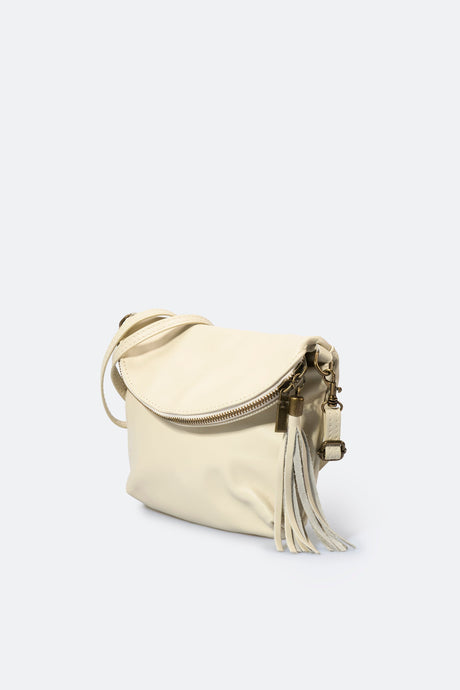 Agata Latte Leather Bag by Prim & Proper - - Prim & Proper - 18 cm 24 cm 4 cm BLACK