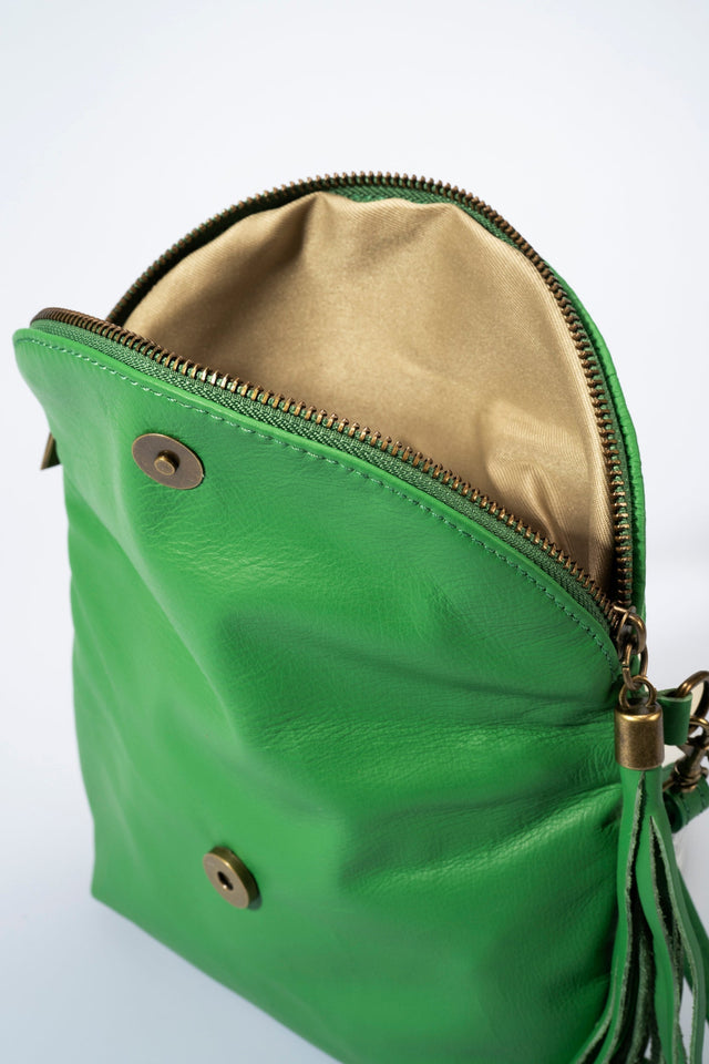 Agata Yellow Leather Bag by Prim & Proper - - Prim & Proper - 18 cm 24 cm 4 cm BLACK