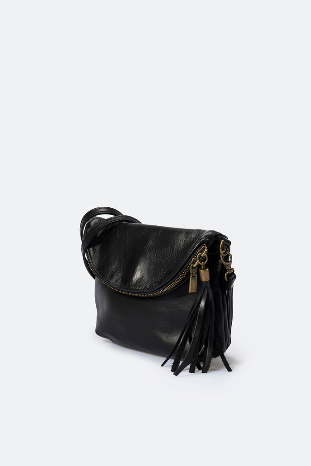 Agata White Leather Bag by Prim & Proper - - Prim & Proper - 18 cm 24 cm 4 cm BLACK