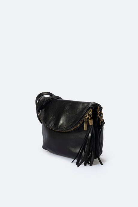 Agata Nero Leather Bag by Prim & Proper - - Prim & Proper - 18 cm 24 cm 4 cm BLACK
