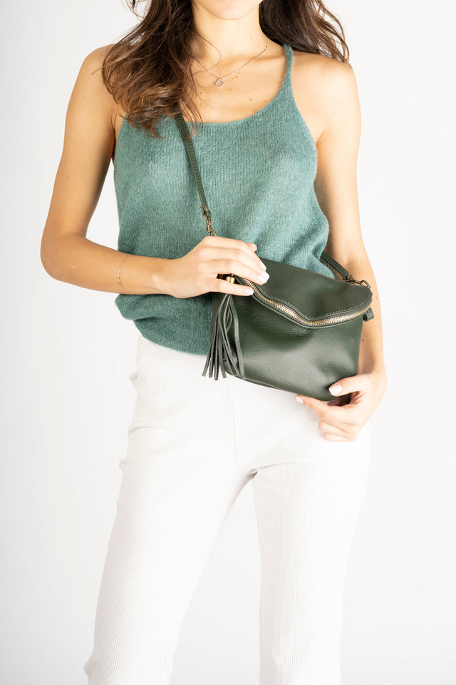 Agata White Leather Bag by Prim & Proper - - Prim & Proper - 18 cm 24 cm 4 cm BLACK