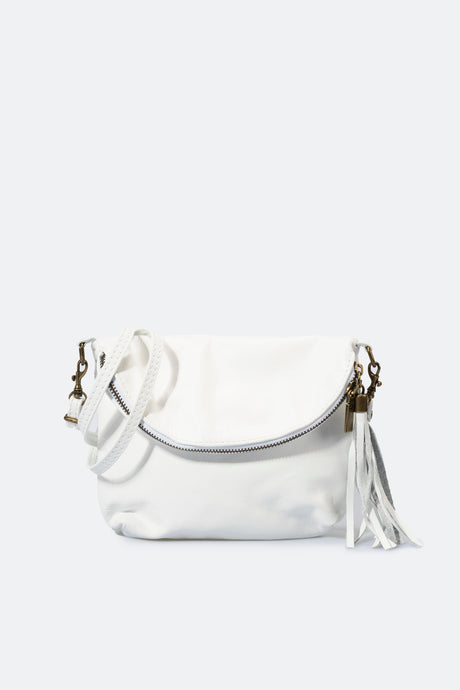 Agata Mela Leather Bag by Prim & Proper - White - Prim & Proper - 18 cm 24 cm 4 cm BLACK