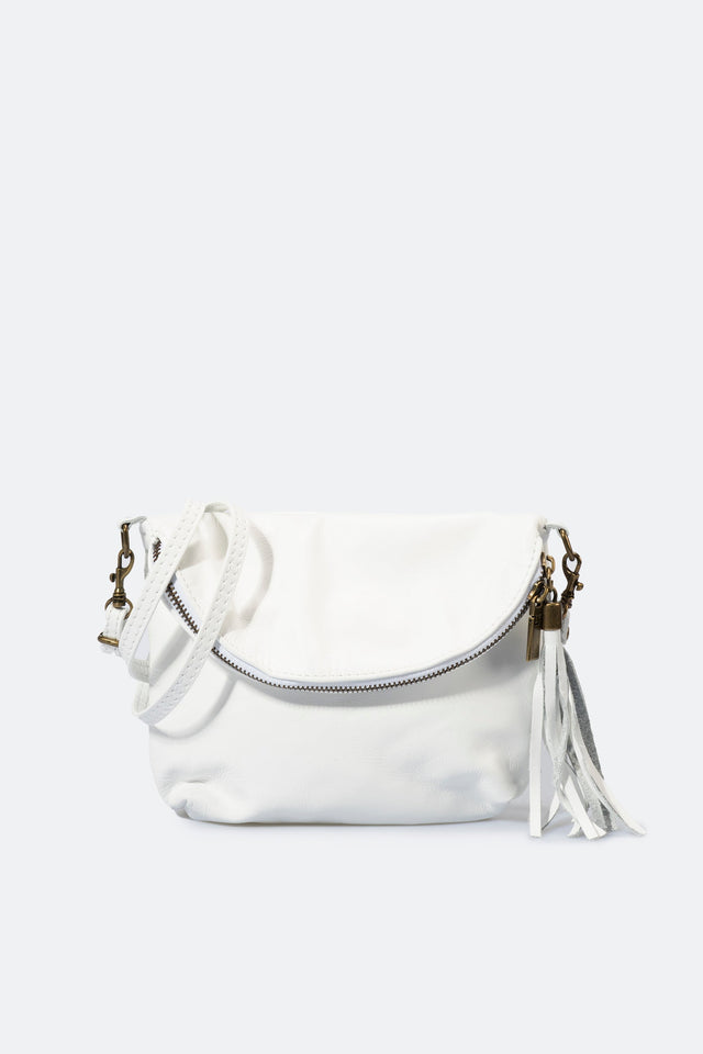 Agata Mela Leather Bag by Prim & Proper - White - Prim & Proper - 18 cm 24 cm 4 cm BLACK