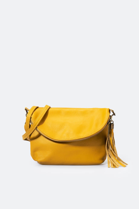 Agata Mela Leather Bag by Prim & Proper - Yellow - Prim & Proper - 18 cm 24 cm 4 cm BLACK