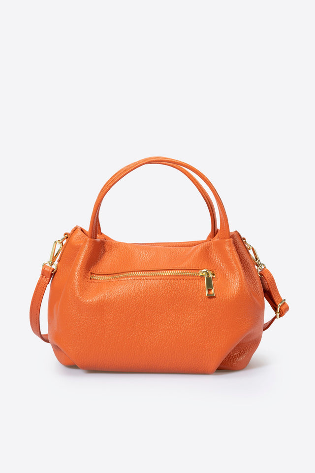 Maia Cognac Leather Bag by Prim & Proper - - Prim & Proper - CUOIO L 27 cm x W 13 cm x H 17 cm