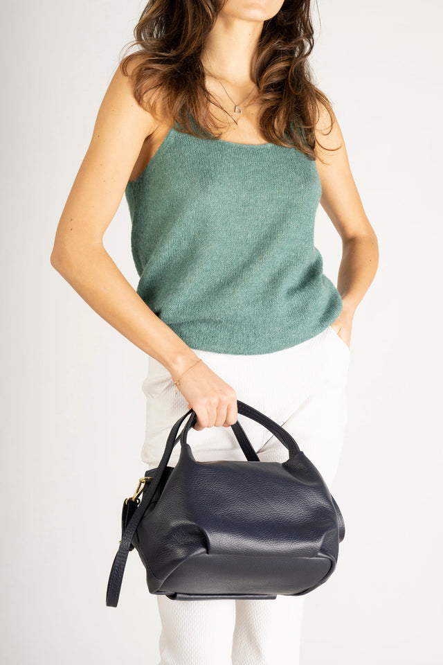 Maia Cognac Leather Bag by Prim & Proper - - Prim & Proper - CUOIO L 27 cm x W 13 cm x H 17 cm