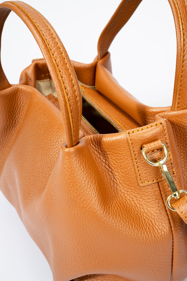 Maia Arancio Leather Bag by Prim & Proper - - Prim & Proper - BEIGE L 27 cm x W 13 cm x H 17 cm