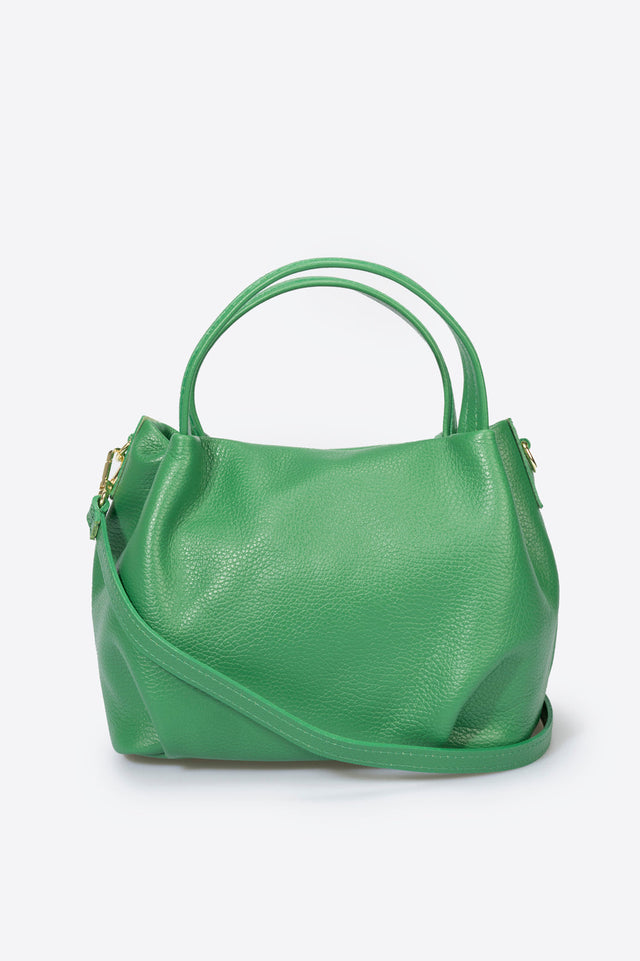 Maia Cognac Leather Bag by Prim & Proper - Mela - Prim & Proper - CUOIO L 27 cm x W 13 cm x H 17 cm