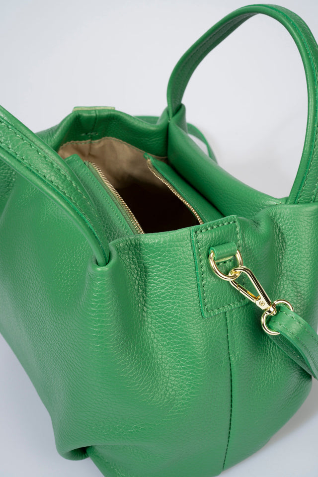 Maia Cognac Leather Bag by Prim & Proper - - Prim & Proper - CUOIO L 27 cm x W 13 cm x H 17 cm