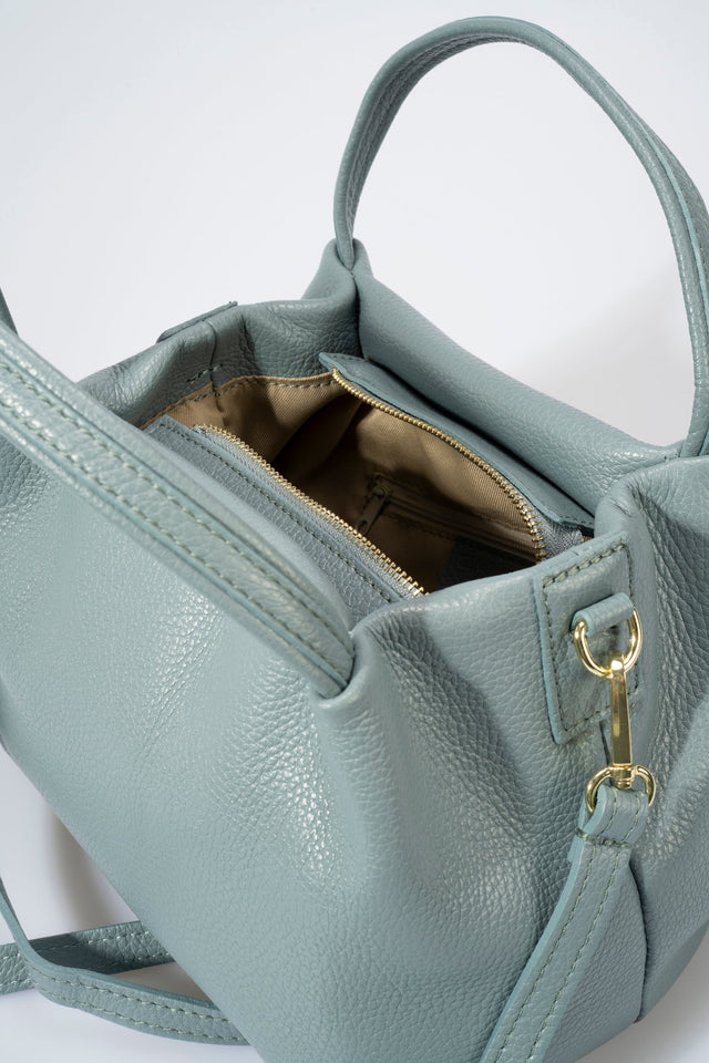 Maia Cognac Leather Bag by Prim & Proper - - Prim & Proper - CUOIO L 27 cm x W 13 cm x H 17 cm